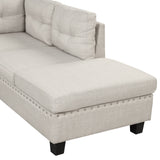 Modern Sectional Sofa with Storage Ottoman