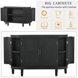 Cabinet with Antique Pattern Doors for Hallway, Entryway, Living Room, Bedroom