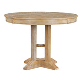 5-Piece Dining Set Extendable Round Table and 4 Upholstered Chairs