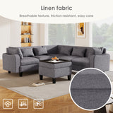 Modern Sectional Sofa with coffee table ottoman