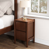 Queen 4 Piece Bedroom Set Mid Century Modern  Platform Bed with Two Nightstands and Dresser