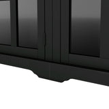 Minimalism Style Entertainment Wall Unit with Bridge, Modern TV Console Table for TVs Up to 70"