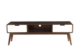TV Stand in Espresso & White
