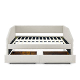 Full Size Daybed with Two Drawers Trundle