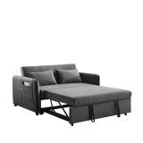 Sofa Bed, 3-in-1 Versatile Velvet with Adjustable Backrest