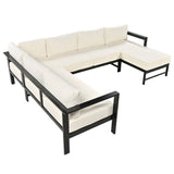 multi-person outdoor sofa set, suitable for gardens, backyards, and balconies.
