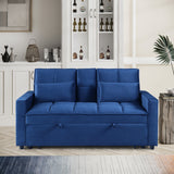66.25'' Velvet Pull Out Sofa Sectional