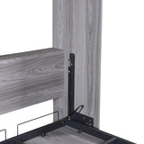 Gray Twin Size Murphy Bed that Transforms into a Cabinet