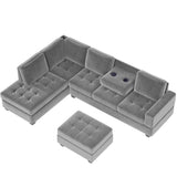 Modern Sectional Sofa with Reversible Chaise