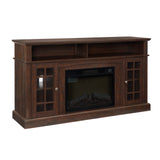 TV Media Stand Modern Entertainment Console  with fireplace Insert
