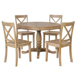 Modern Dining Table Set for 4, Round Table
