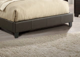 California King Size Bed Faux Leather Upholstered