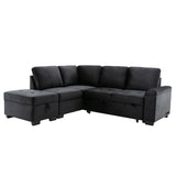 Black Sleeper Sectional Sofa