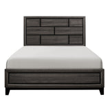 Modern Style Clean Line Design Gray Finish 1pc Queen Size Bed Contemporary Bedroom Furniture