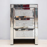 Silver Mirrored Nightstand