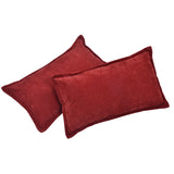 Red Adjustable Folding Futon Sofa with Two Pillows