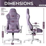 Purple Velvet Memory Foam Gaming Chair
