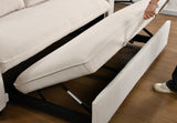 Sleeper Sofa Bed, Modern Fabric Loveseat Futon Sofa Couch w/Pullout Bed
