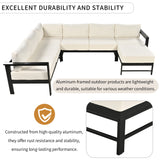 multi-person outdoor sofa set, suitable for gardens, backyards, and balconies.
