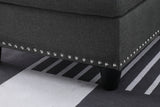 Gray Left Hand Facing Sofa & Chaise with Ottoman