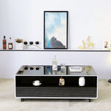 Black Smart Coffee Table Fridge