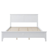 King White Solid Wood 5 Piece Bedroom Set