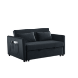 Convertible Sofa Bed, 3-in-1 Versatile Velvet Double Sofa