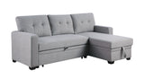 Upholstered Pull out Sectional Sofa with Chaise