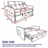 Sofa Bed, 3-in-1 Versatile Velvet with Adjustable Backrest