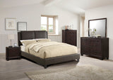California King Size Bed Faux Leather Upholstered