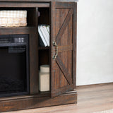 Farmhouse Classic Media TV Stand Entertainment Console with 18" Electric Fireplace Insert