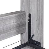 Full Size Grey Murphy Bed folds into cabinet