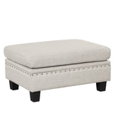 Modern Sectional Sofa with Storage Ottoman
