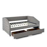 Full Size Daybed with Two Drawers Trundle