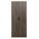 Grey Farmhouse Shoe Cabinet with Six Shelves