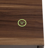 TV stand , LED, Walnut & Chrome Finish