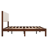 Queen 4 Piece Bedroom Set Mid Century Modern  Platform Bed with Two Nightstands and Dresser