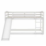 Twin over Twin Bunk Bed with Convertible Slide and Ladder
