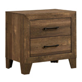 Nightstand Light Walnut Rustic Faux Wood Veneer