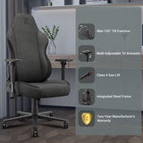 Black Lumbar Support Black gaming chair