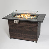 Outdoor Fire Pit Table, Propane Fire Table with Ceramic Tabletop Gas Fire Table