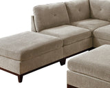 Camel Sectional 7pc Couch Set