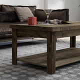 Solid wood Fully Assembled Brown Coffee Table