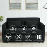 Convertible Sofa Bed, 3-in-1 Versatile Velvet Double Sofa