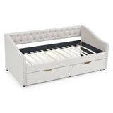 Twin Size Daybed with Drawers Upholstered