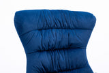 Velvet Fabric Rocking Chair,Blue