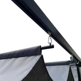 Grey 13x10 Ft Outdoor Patio Retractable Pergola With Canopy
