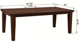 Contemporary 6pc Dining Set 18" Extendable Leaf Table Leather Look