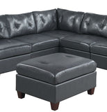 Contemporary Genuine Leather 1pc Ottoman