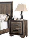 Oak Finish Nightstand Paper veneer